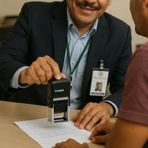 Sello Trodat fechador 4.1x2.4cm (Automático 4750)