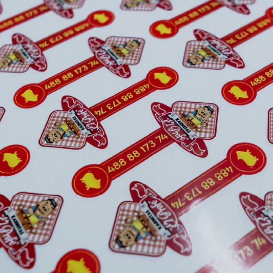 Planilla de stickers papel adhesivo