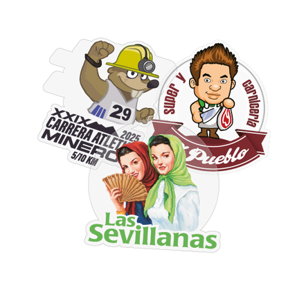 Planilla de stickers vinil transparente