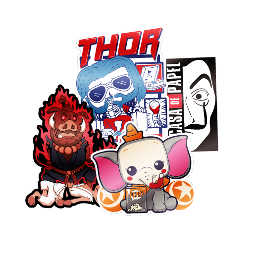 Planilla de stickers vinil