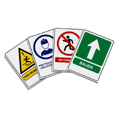 Señalética vinil sobre coroplast