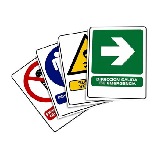 Señalética vinil sobre estireno