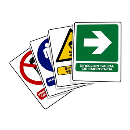 Señalética vinil sobre estireno
